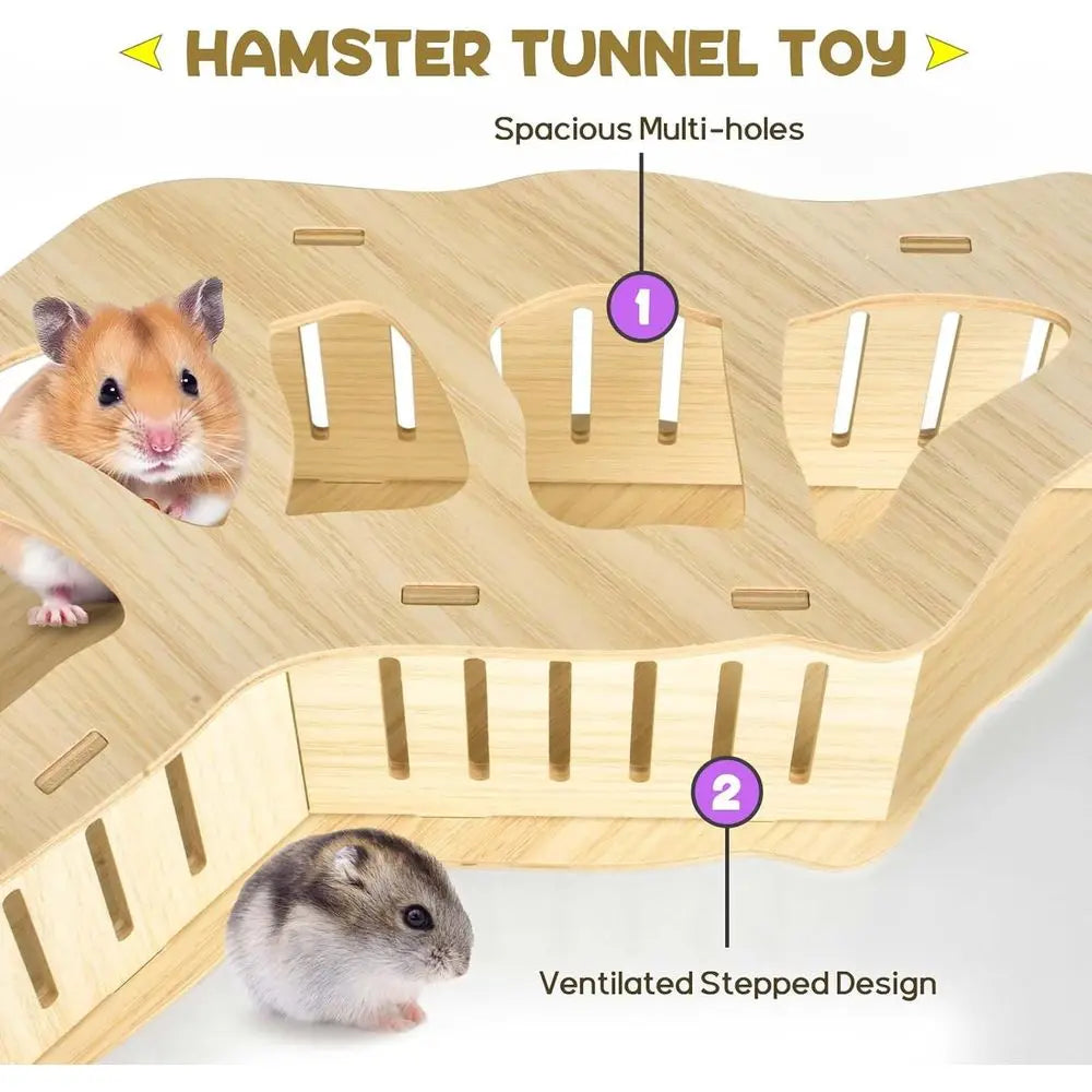 Hamster Tunnel Hideout Climbing Ladder Burying in Bedding Nuts Cage Accessories