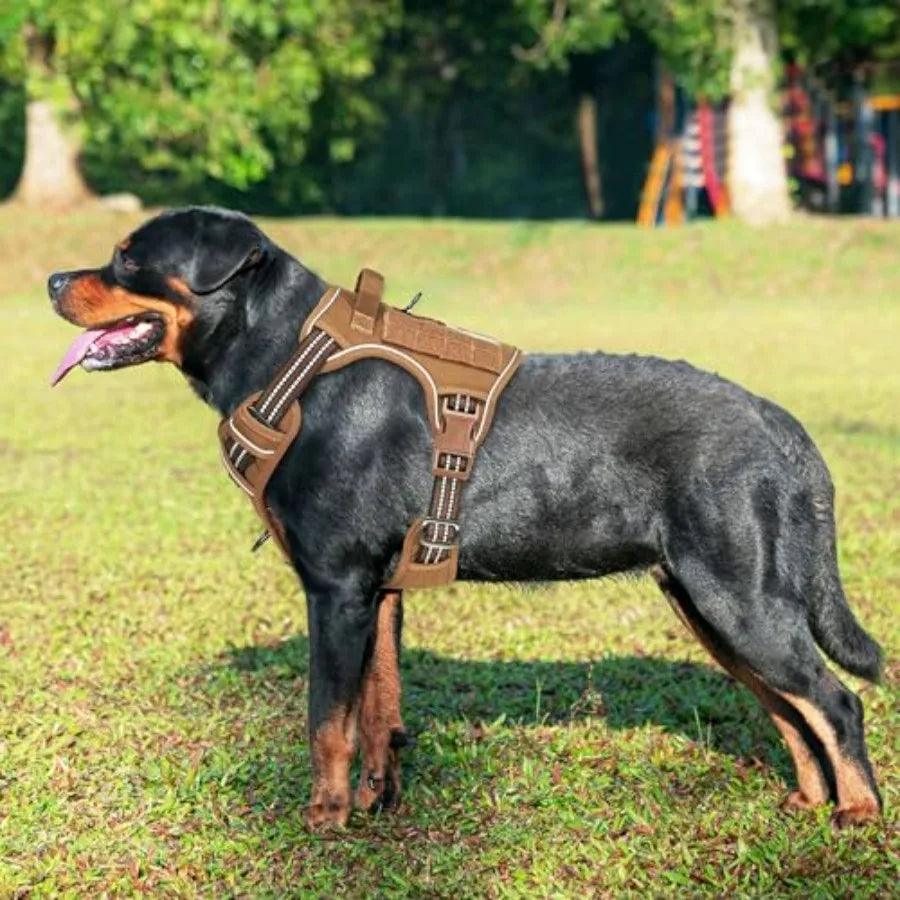 Heavy Duty Tactical Dog Harness No Pull Reflective Training Vest