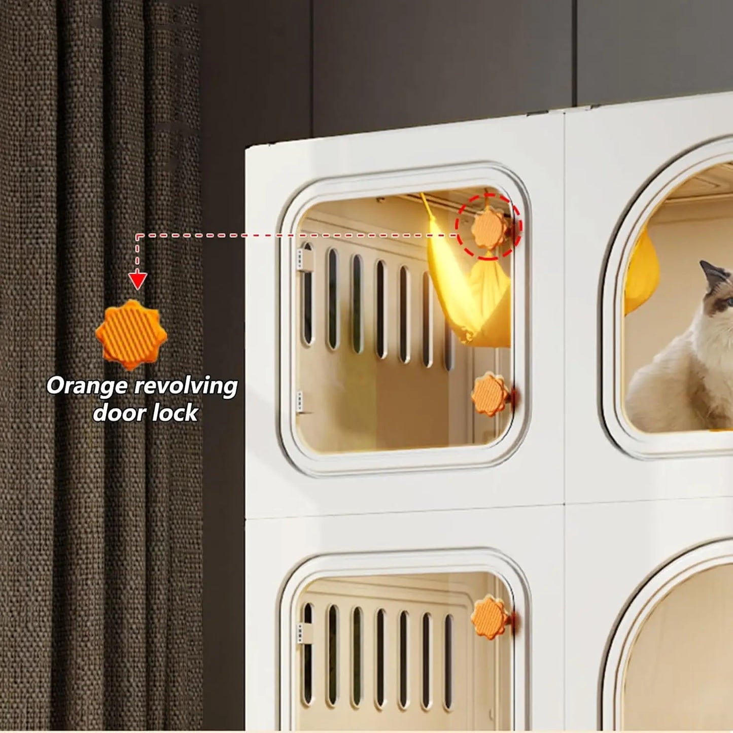 Collapsible 3-Tier Metal Wire Cat Cage with Wheels & Litter Box Area, Large Exercise Playpen Kennel 41x18x29.5", Customized