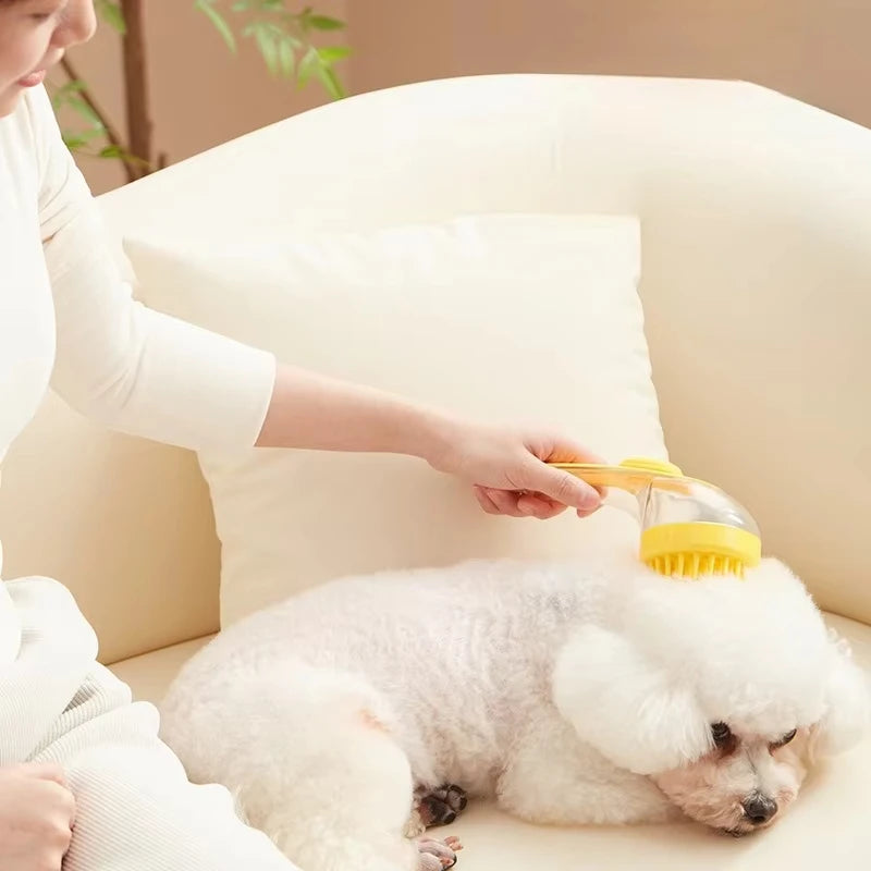 Pet Bathing Brush Long Handle Dog Cleaning Brush Soft Silicone Pet Grooming Comb for Cats Dogs Cat Massage Brush Pet Supplies