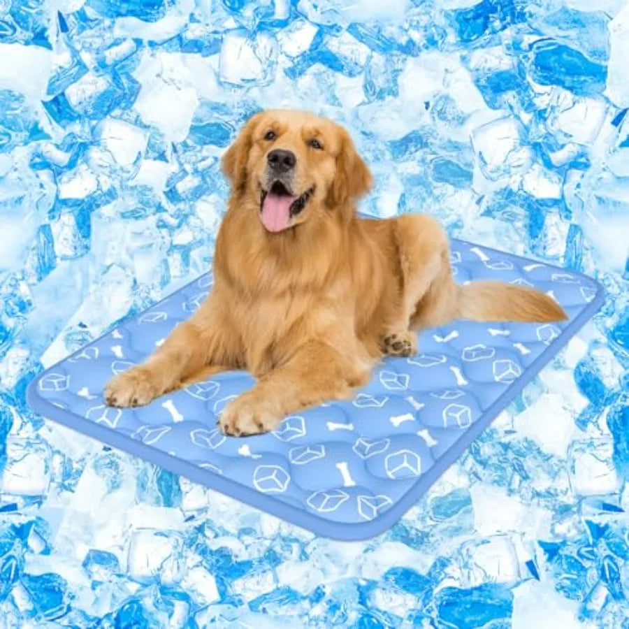 Dog Cooling Mat 2.0, Ocean, 44" x 32" Thick and Durable Cooling Mat for Extra Dogs, Long-Lasting Cool with Waterproof and Color
