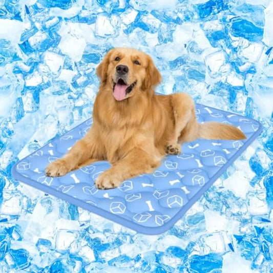 Dog Cooling Mat 2.0, Ocean, 44" x 32" Thick and Durable Cooling Mat for Extra Dogs, Long-Lasting Cool with Waterproof and Color