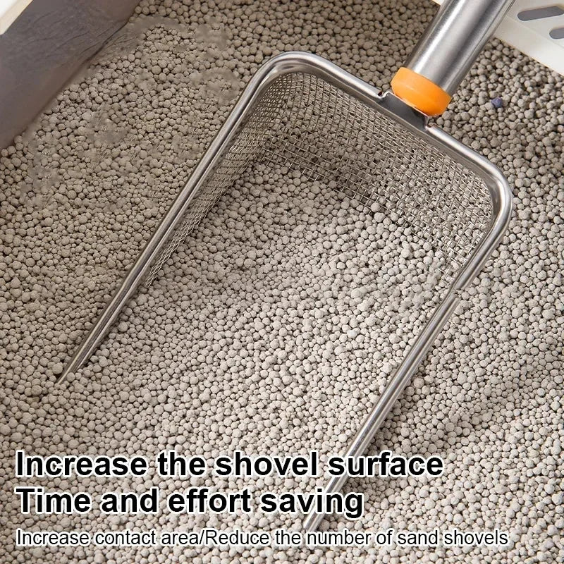 Stainless Steel Fine Mesh Cat Litter Scoop For Easy Clean Up