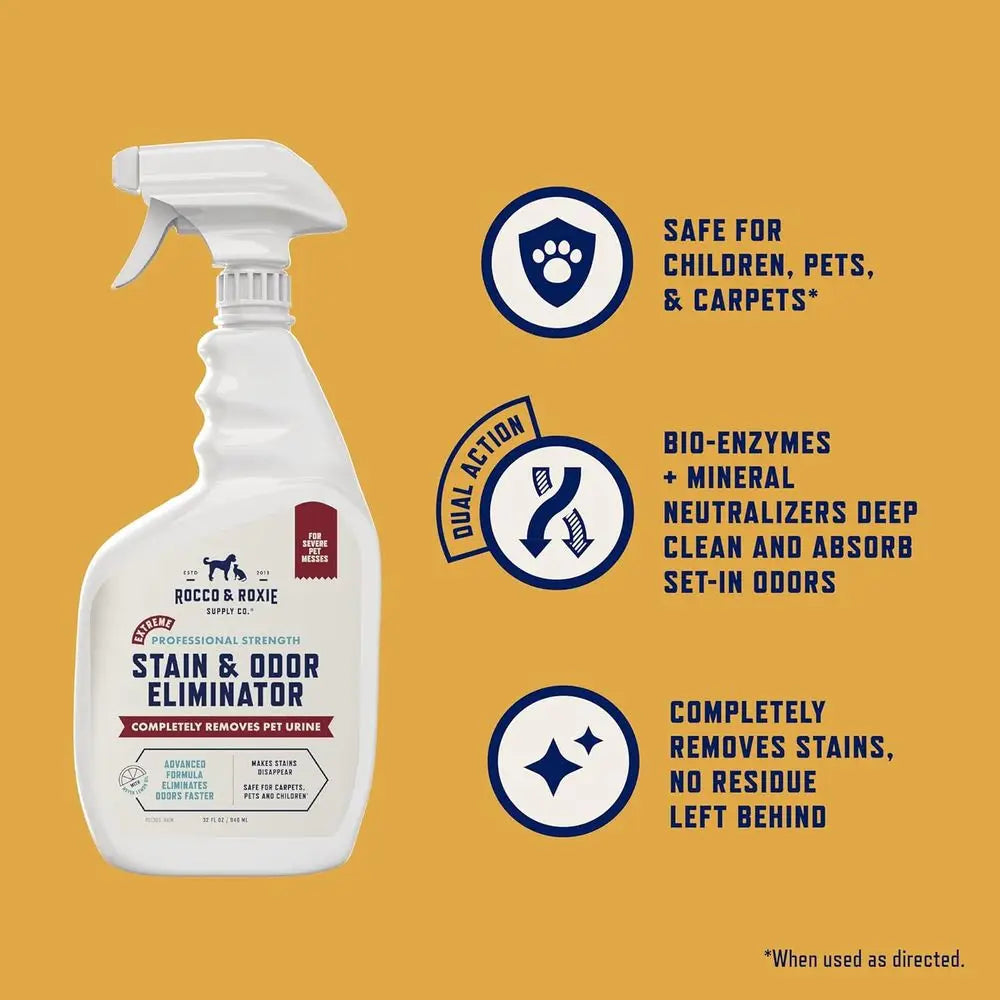 Powerful Stain & Odor Eliminator for Pets: Urine, Feces, and Accidents Cleaner