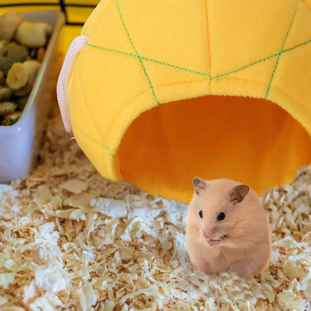 2 Pcs Hammock Sot Bed Small Pet Animals Hamster Hanging House Cage Nest or Guinea Pig Rat Chinchilla Sleep and Play, Banana and