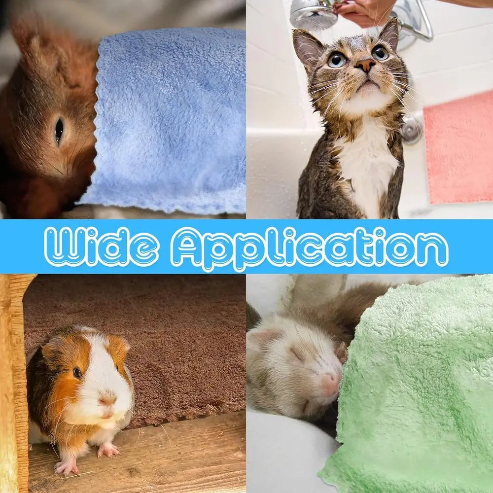 10 Pack Guinea Pig Cage Liners, Washable Small Animal Bedding Blankets for Reusable Pee Pads, Absorbent Mats for Guinea Pig, Ham