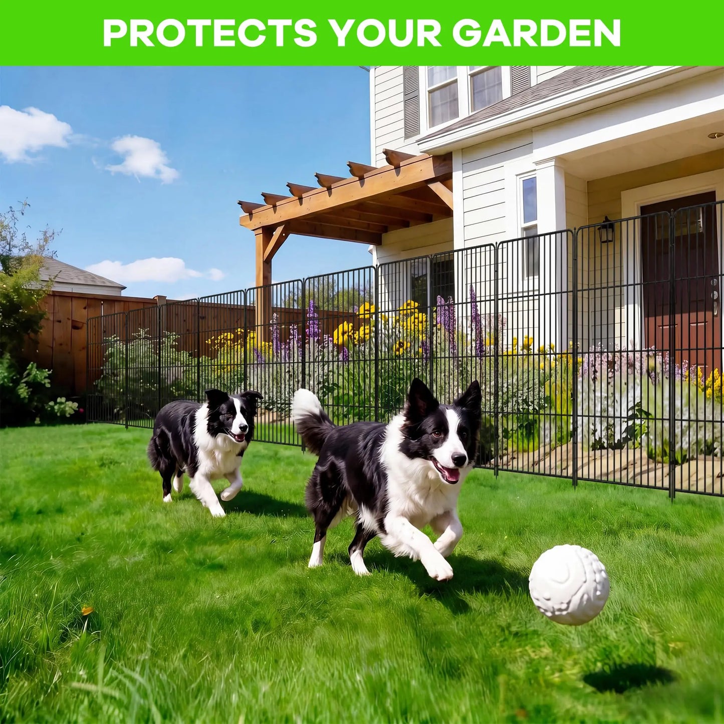 Garden Fence Metal No Dig Barrier For Yard Dog Playpen