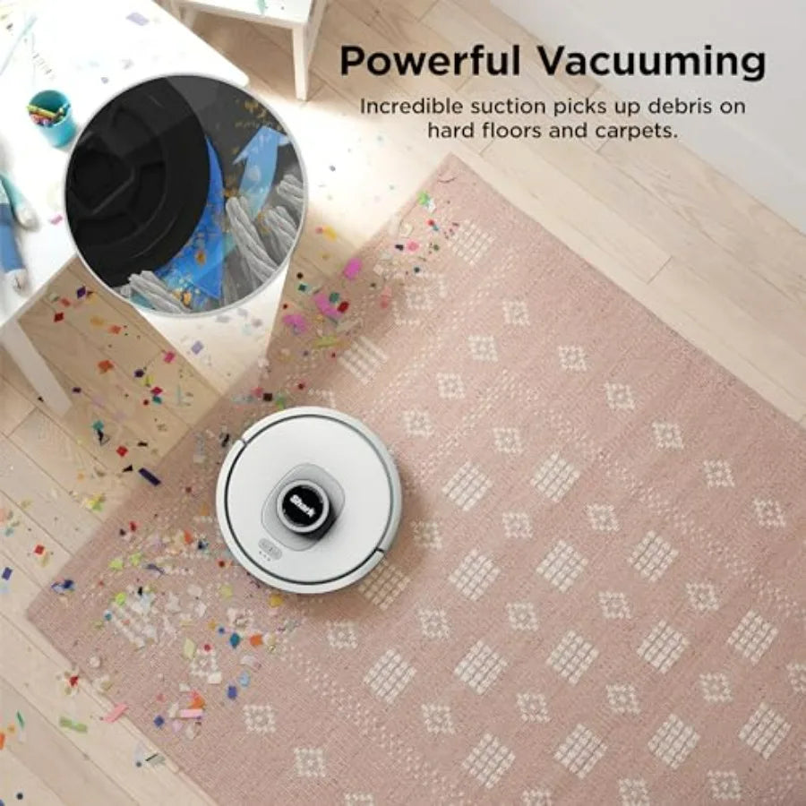 Robot Vacuum er with Powerful Suction for Pet Hair, Rugs, Carpets and Hard Floors Self-Empty Base 60-Day Capacity Voice Control