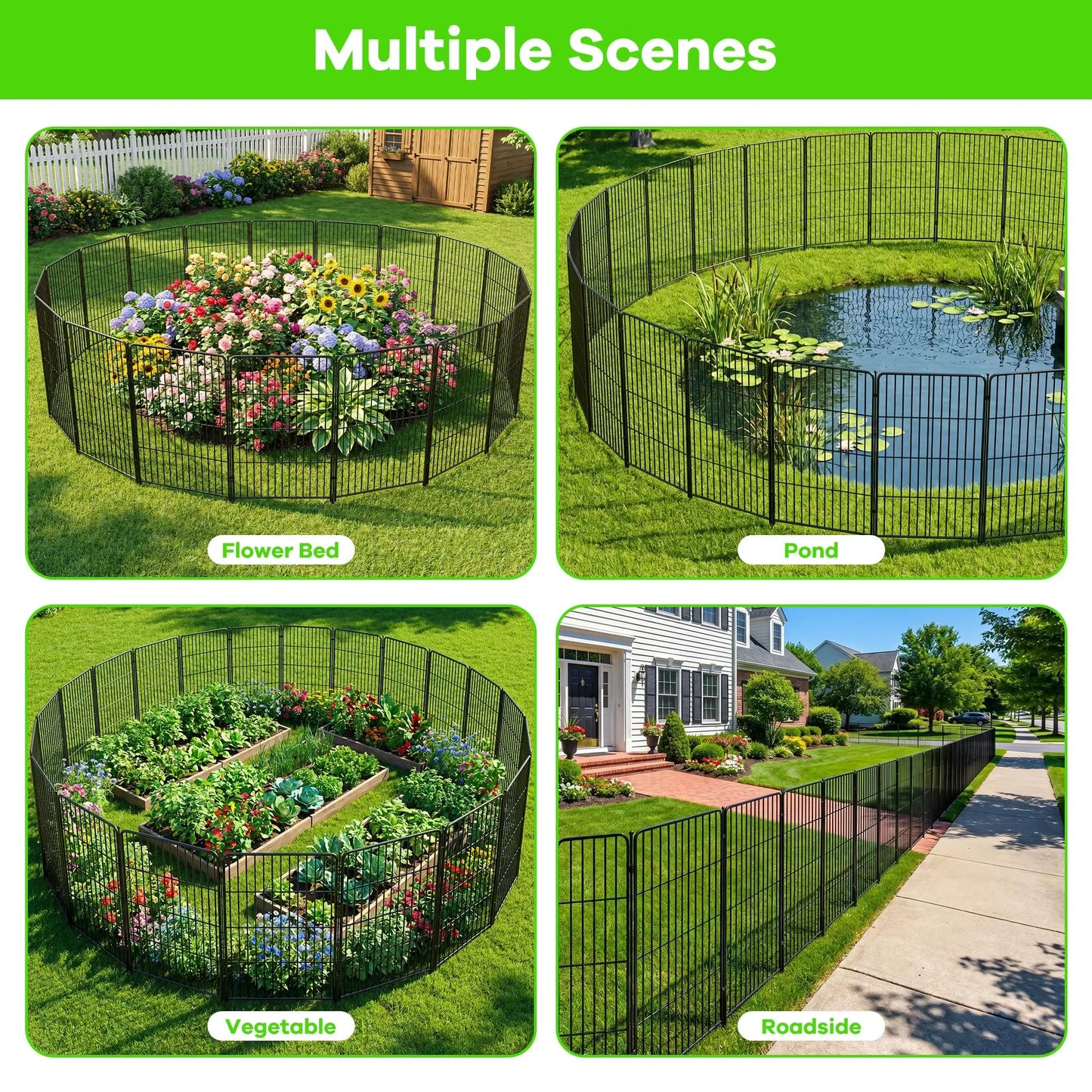 Garden Fence Metal No Dig Barrier For Yard Dog Playpen