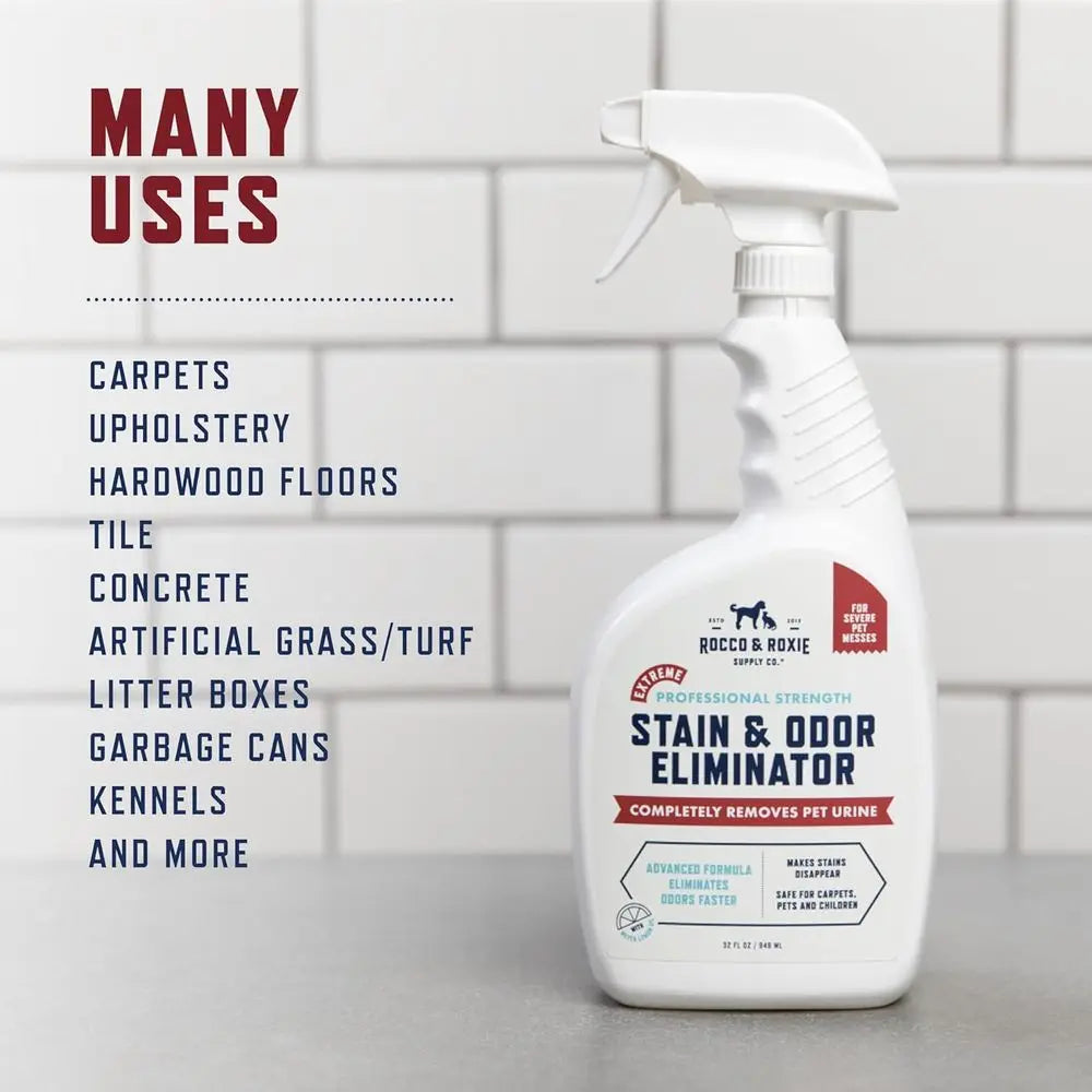 Powerful Stain & Odor Eliminator for Pets: Urine, Feces, and Accidents Cleaner