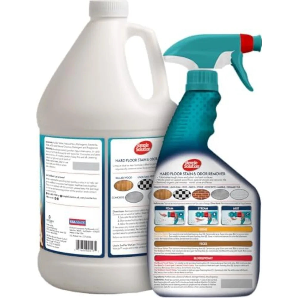 Hard Floor Pet Stain and Odor Remover, Dog Stain and Odor Eliminator Spray, Enzyme Cleaner, Pet Urine