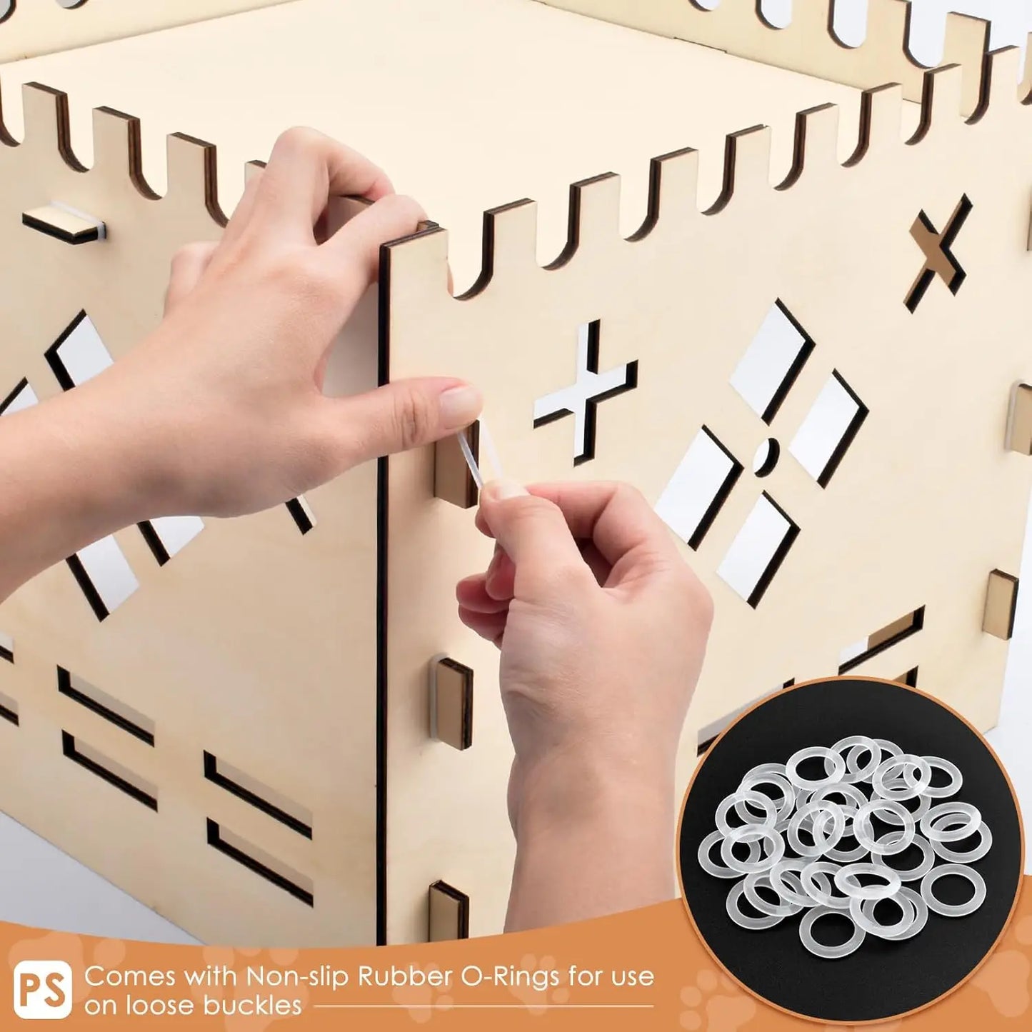 Extra Large Wooden Rabbit Hideout Castle Indoor Outdoor Habitat for Bunnies Chinchillas Hamsters Guinea Pigs