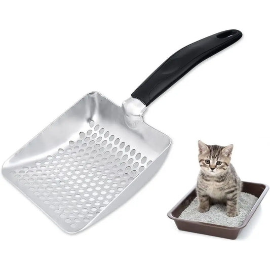 DISTINCTIVE STYLE Cat Litter Scoop Deep Shovel Metal Siter Small Round Holes