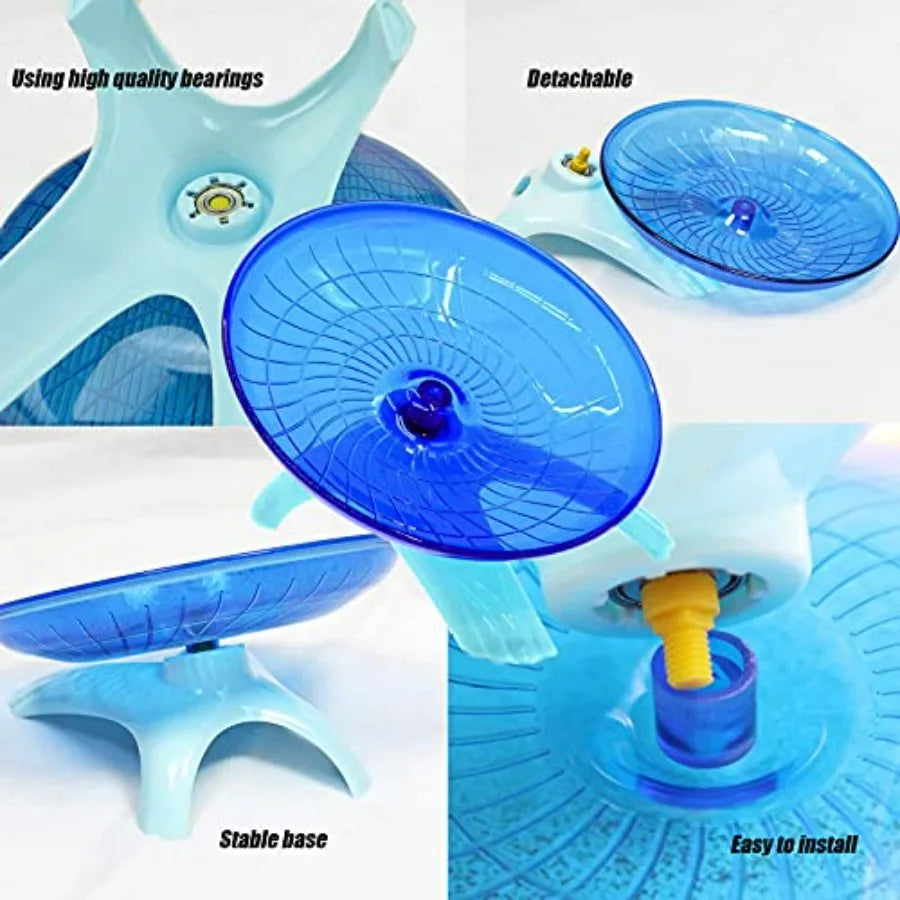 Dwarf Hamster Flying Saucer Wheel and Rainbow Bridge Set