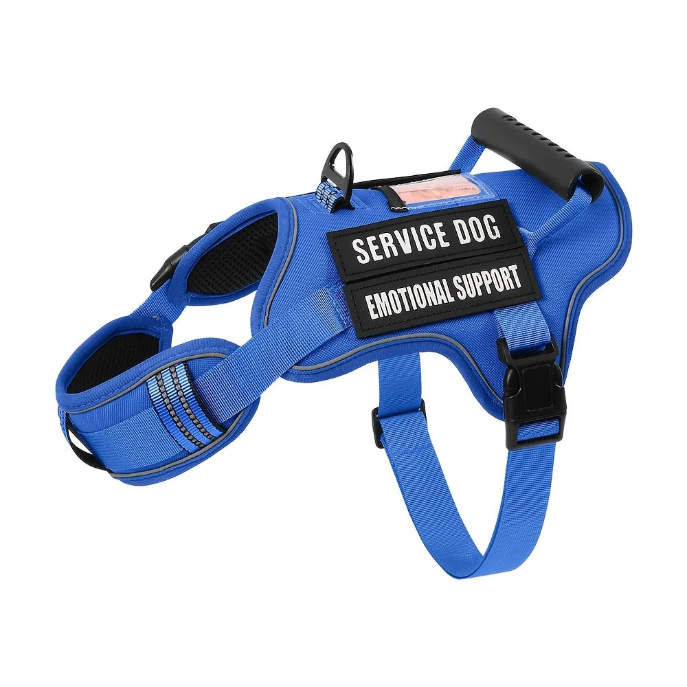 Tactical Service Dog Harness with Molle And Control Handle Adjustable And Reflective Pet Vest Harness for Easy Walking And Training - No More Pulling, Tugging Or Choking
