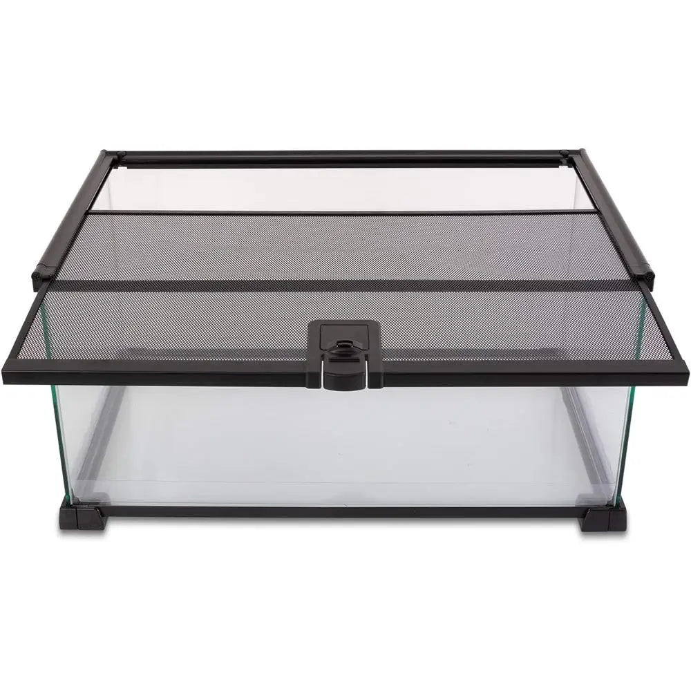 20 x 12 x 10 Glass Terrarium Tank for Reptiles, Hamsters, Hedgehogs & Small Pets with Sliding Door