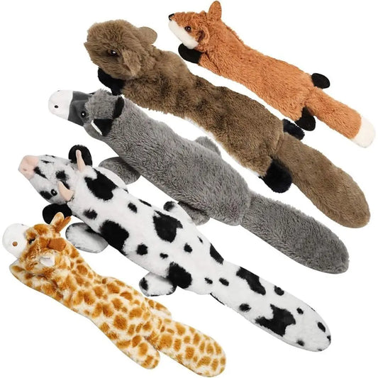 Squeaky Toys, 5 PCS Crinkle Plush Dog Toys, No Sticking Dog Toys for Small Medium Large Dogs, StulPuppy Toys or Boredom