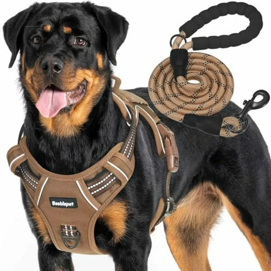 Heavy Duty Tactical Dog Harness No Pull Reflective Training Vest