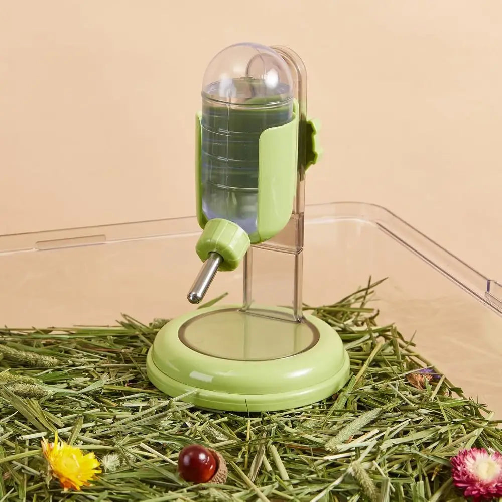 Hamster Water Bottle with Stand, 4oz Water Dispenser for Syrian Dwar Hamsters Gerbils Mice Rats Degus (Green)