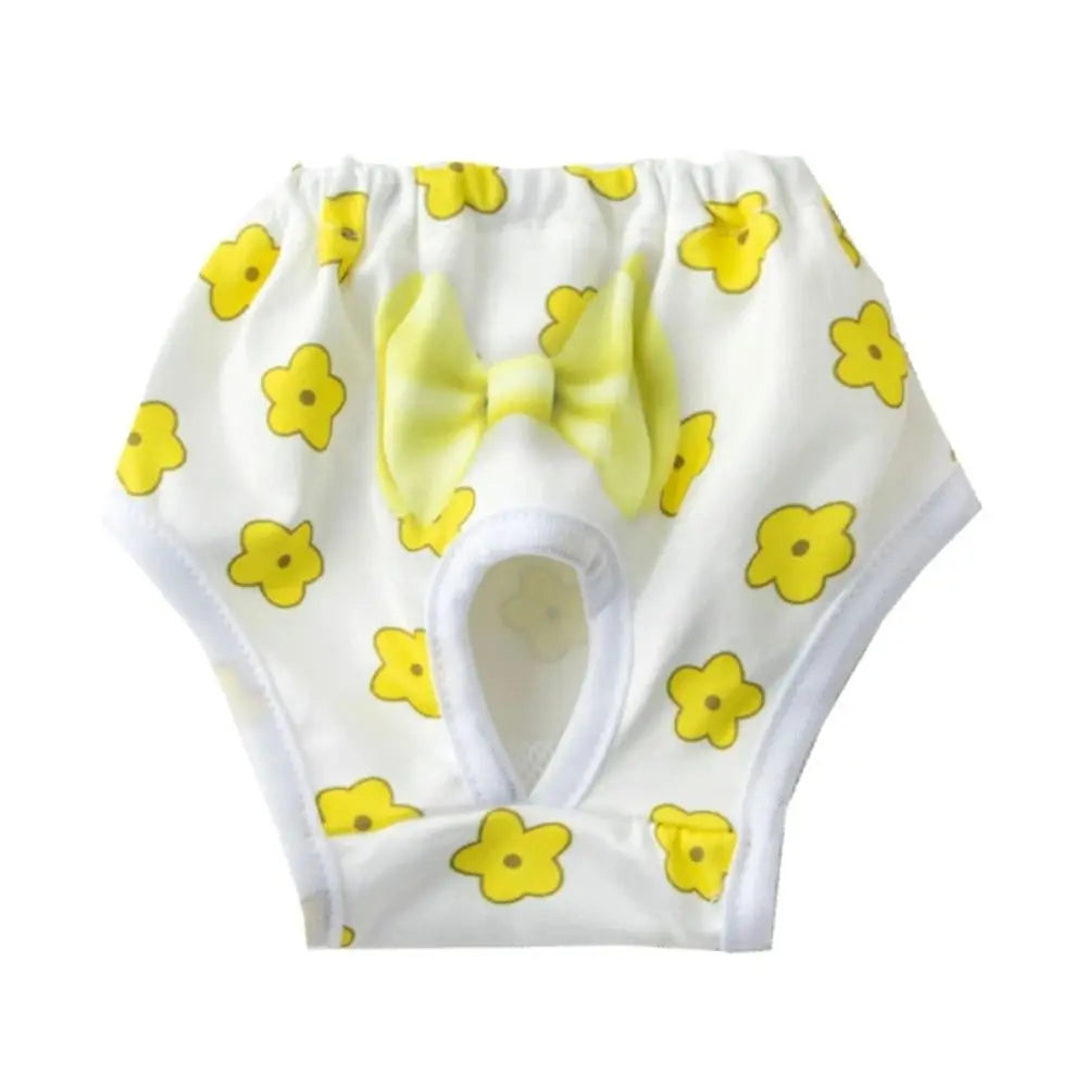 Washable Dog Physiological Pants Cartoon Print Leakproof Dog Menstrual Pants Breathable Cute Pet Diaper Portable Pet Supplies