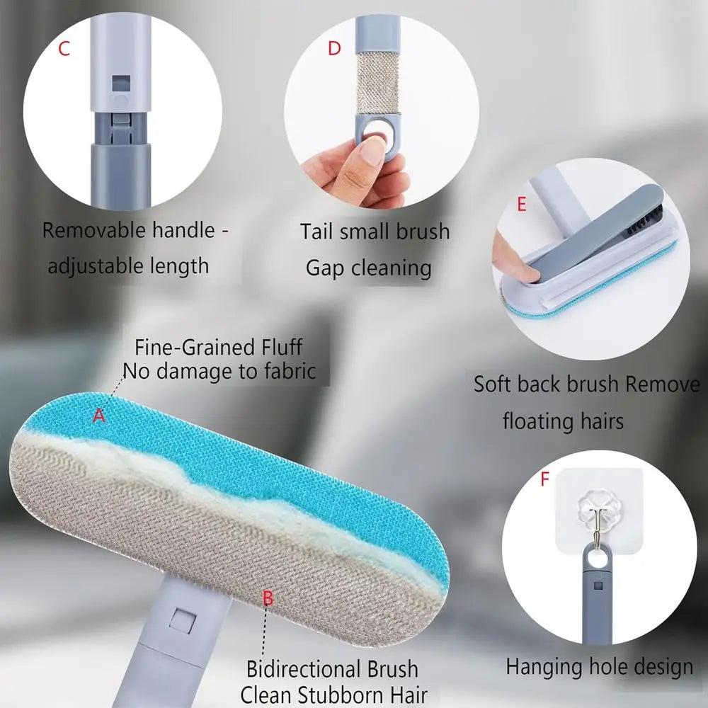 17.3 Multi-Purpose Pet Hair Remover, Reusable Lint Brush for Couches, Carpets, Cars, Clothes, and Bedding
