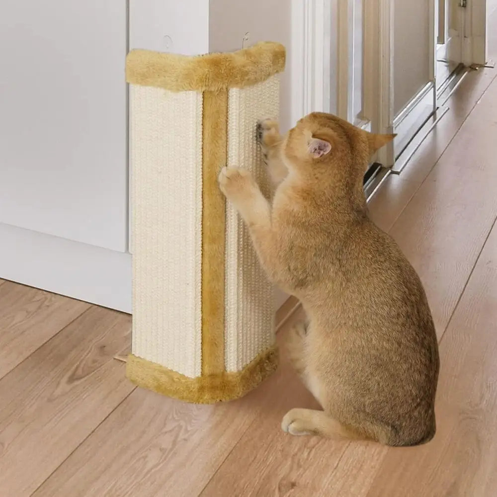 Cat Wall Scratcher Furniture Protector Kittens Scratch Board Sisal Cat Scratching Pad Wall Mounted Indoor Cats