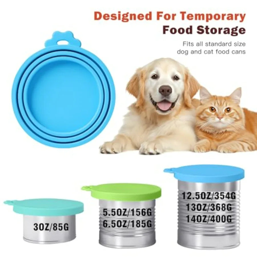 8 Pack Can Lids and Utensils for Dog Cat Containers