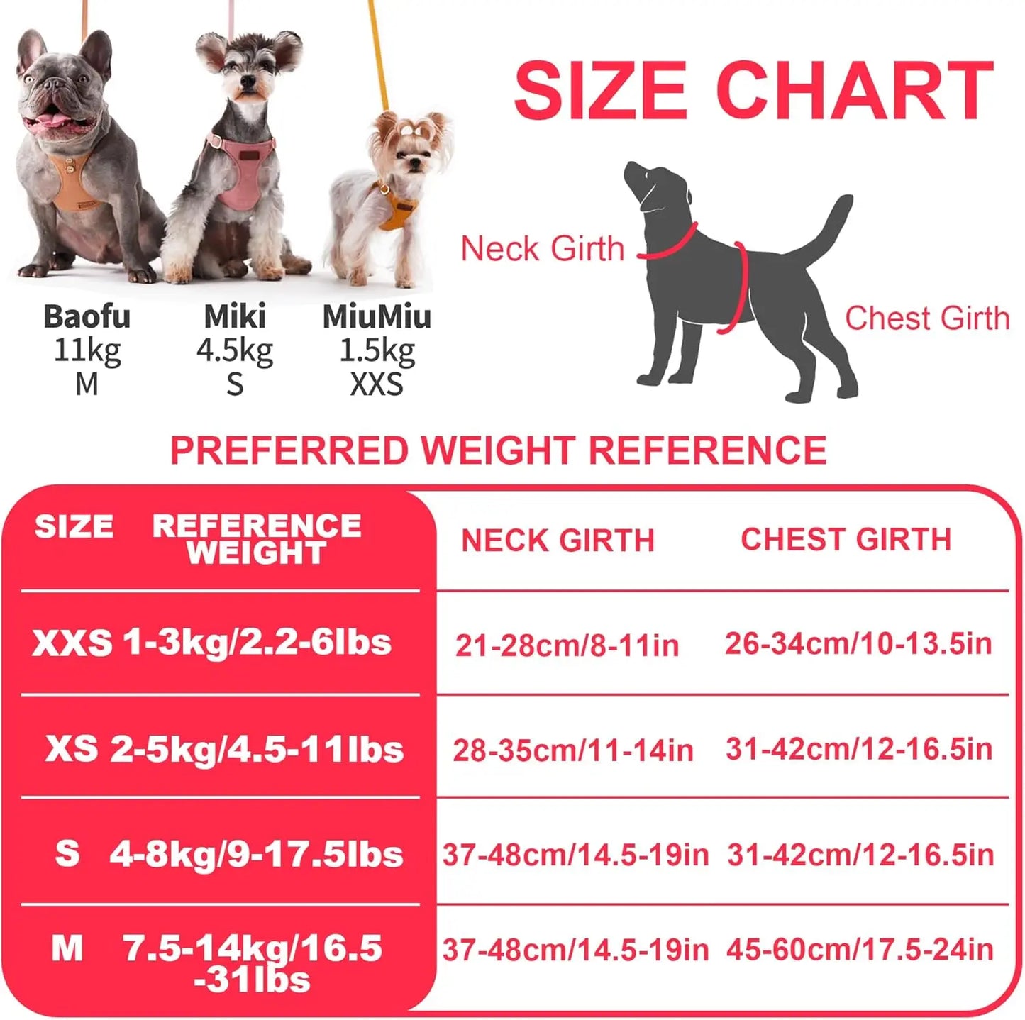 Adjustable No-Pull Dog Harness With Leash For Small Dogs