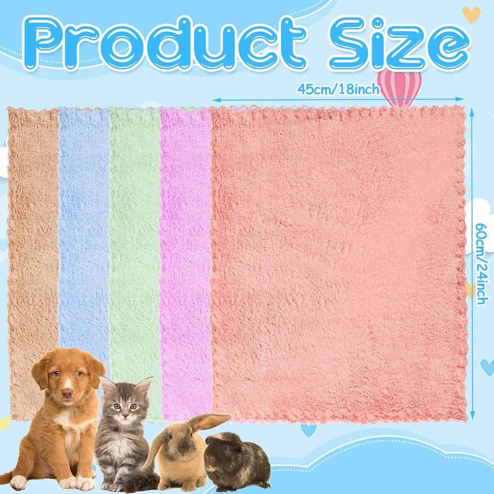 10 Pack Guinea Pig Cage Liners, Washable Small Animal Bedding Blankets for Reusable Pee Pads, Absorbent Mats for Guinea Pig, Ham