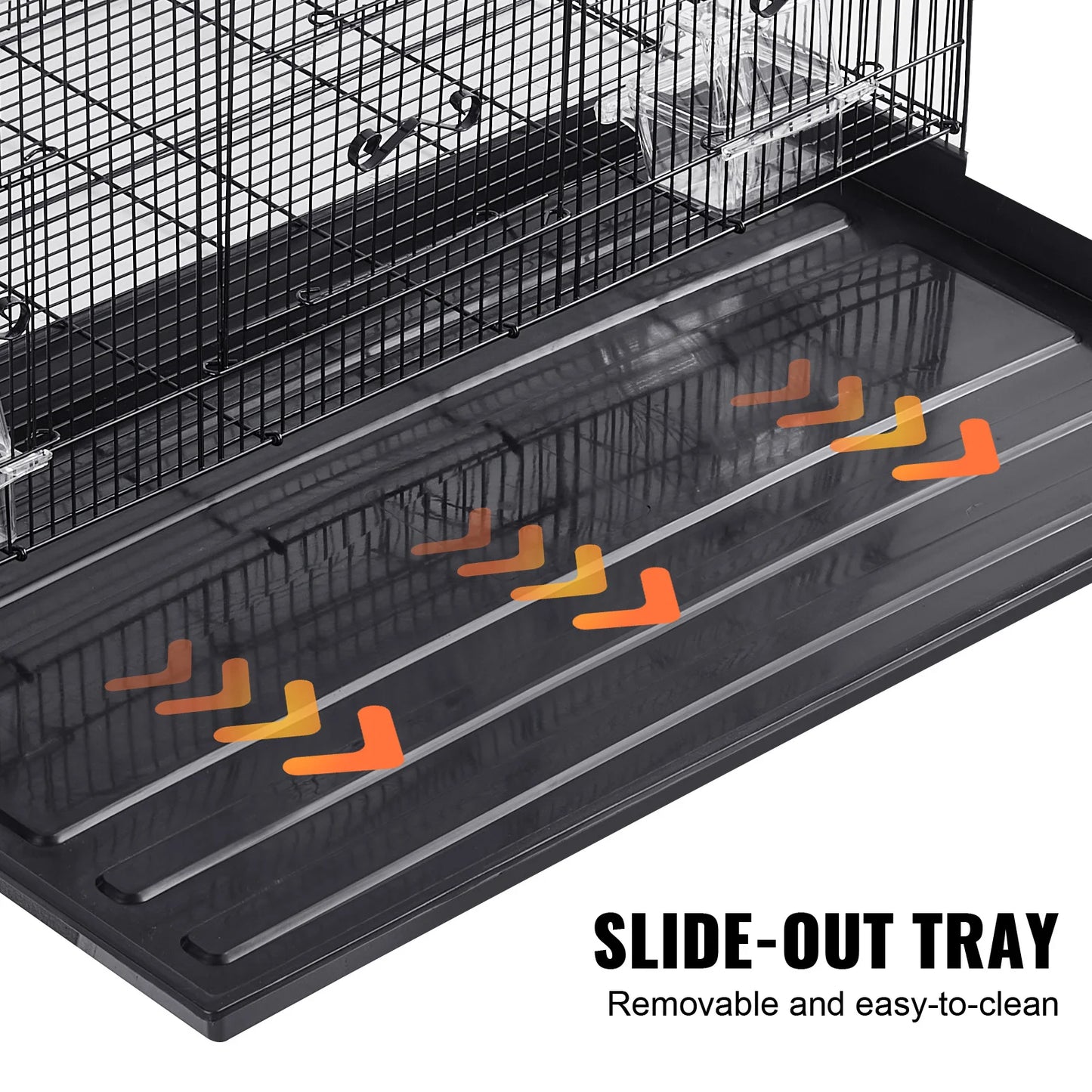 VEVOR 30 Inch Flight Bird Cage, Stackable Bird Cage Parakeet Cage with Slide-Out Tray and Handle, Small Parrots Birdcage for Cockatiels Budgies Conure Macaw Finch Lovebirds Canaries Pigeons