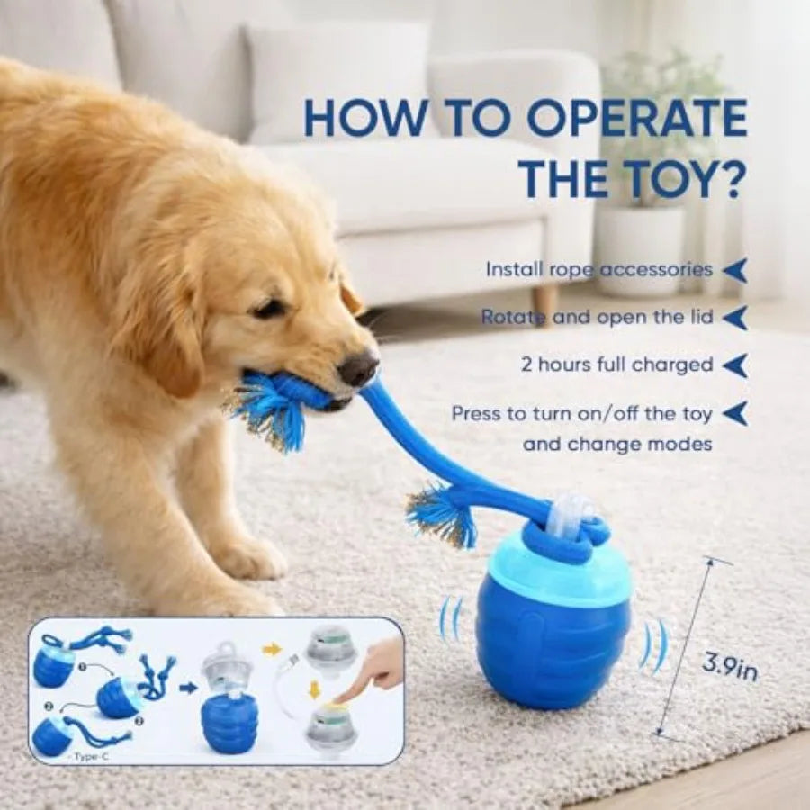 Smart Motion Pet Ball Interactive Dog Toys Motion Activated Automatic Rolling Ball for Small/Medium/Large Dogs with Music Self-