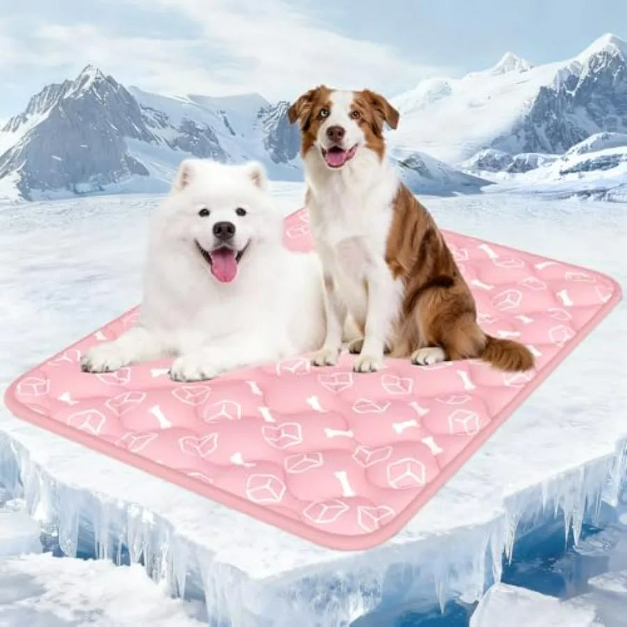 Dog Cooling Mat 2.0, Ocean, 44" x 32" Thick and Durable Cooling Mat for Extra Dogs, Long-Lasting Cool with Waterproof and Color