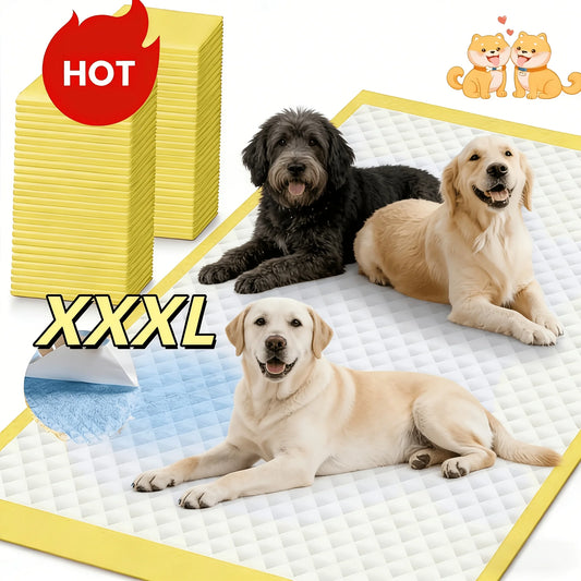 XXXL 6-Layer Thickened Urine Pad, Super Absorbent, Enlarged and Weighted Pet Urine Pad, Leakproof, Tear-resistant, Reduces Odor, Suitable for Bedrooms and Various Pet Dog Beds for Large Dogs, Dog Stuff Clearance, Dog Pee Pads