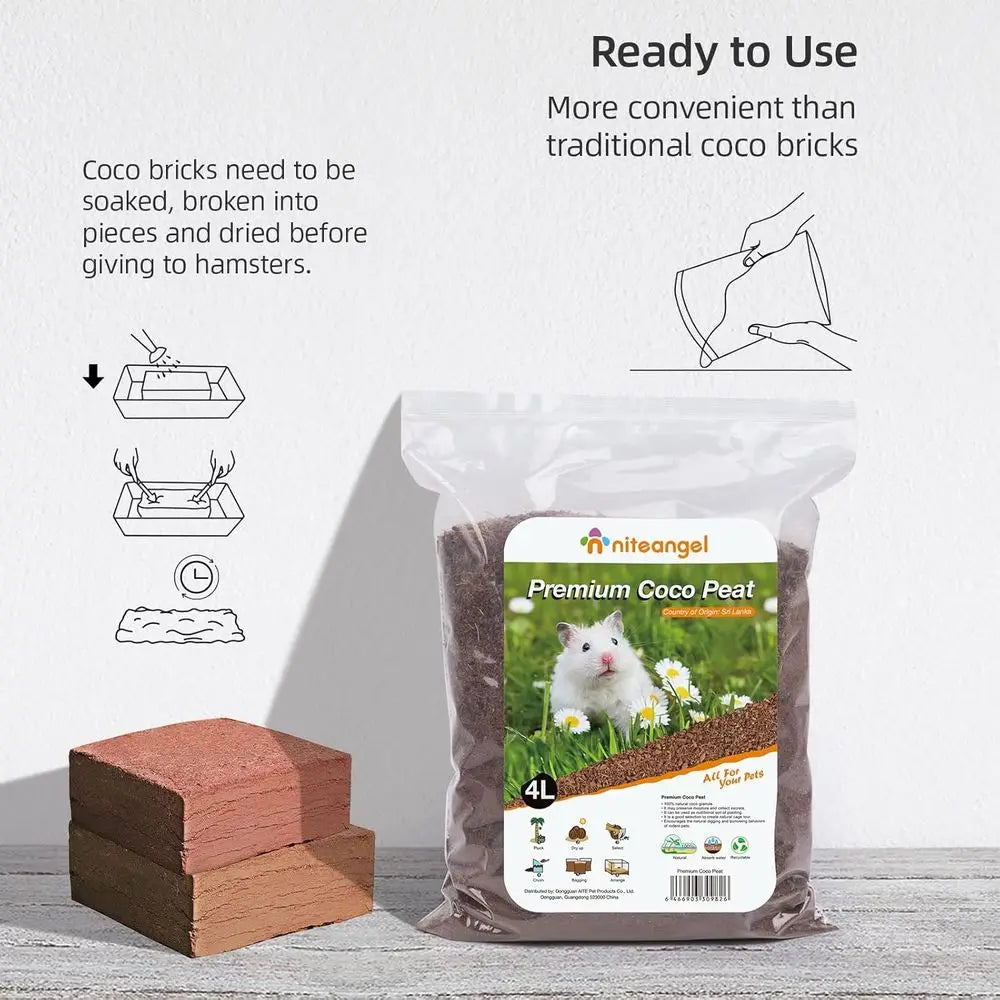 Hamster Bedding Pet Litter for Dwar Syrian Hamsters, Gerbils, Mice, Degus, Other Small Animals