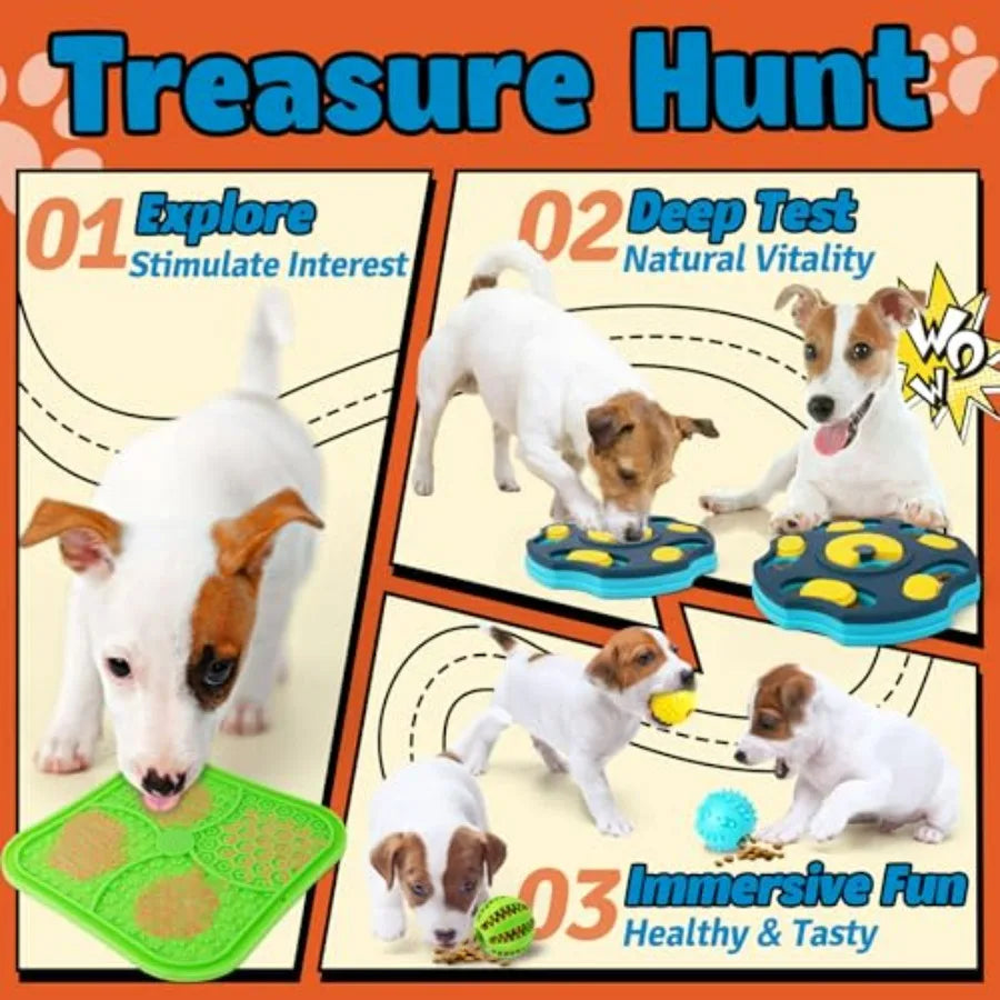 9 Pack Toy Set -Mentally Stimulating Enrichment for Small to Medium Smart s, Includes Dog Lick Mat with Suction Cups