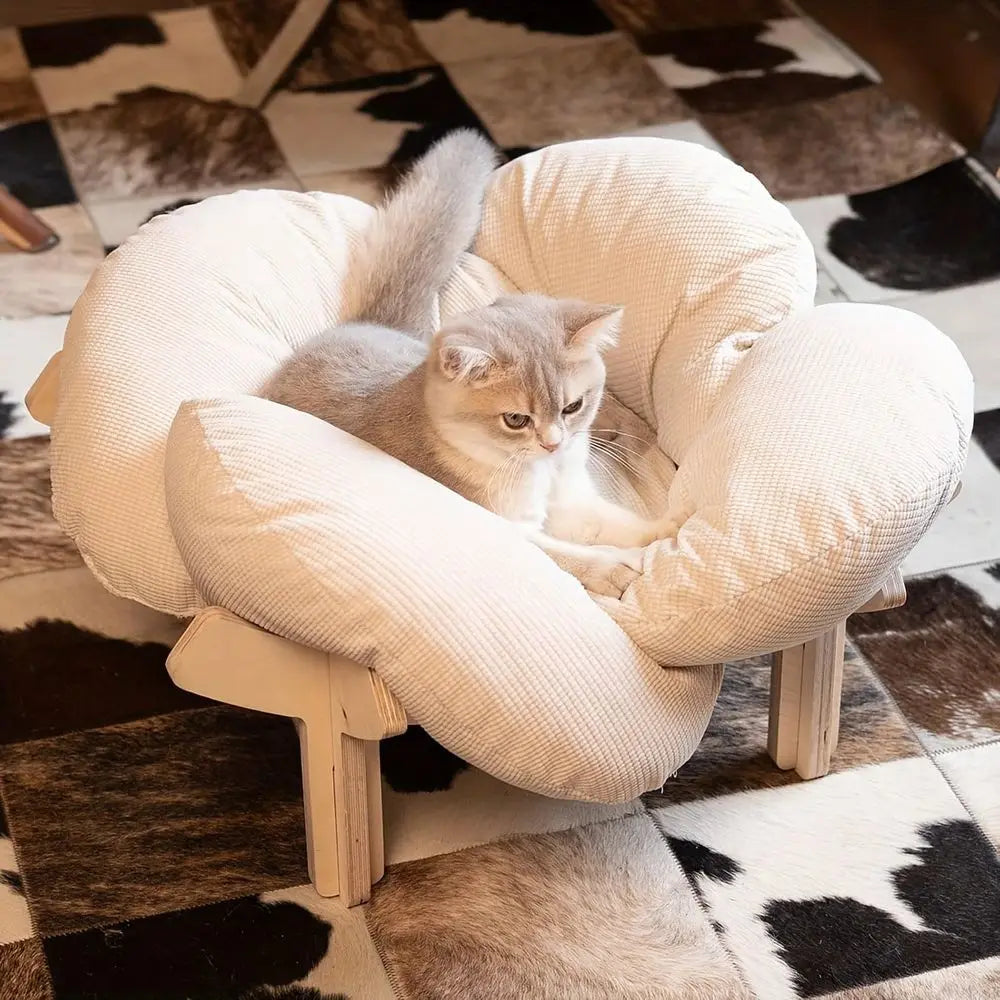 Dog Supplies Pet Furniture And Beds Dog Bed Cat Condo, Pet Sofa, Wooden Cushion, Fluffy Pet, Indoor Cat Use Perch Kitten Lounge